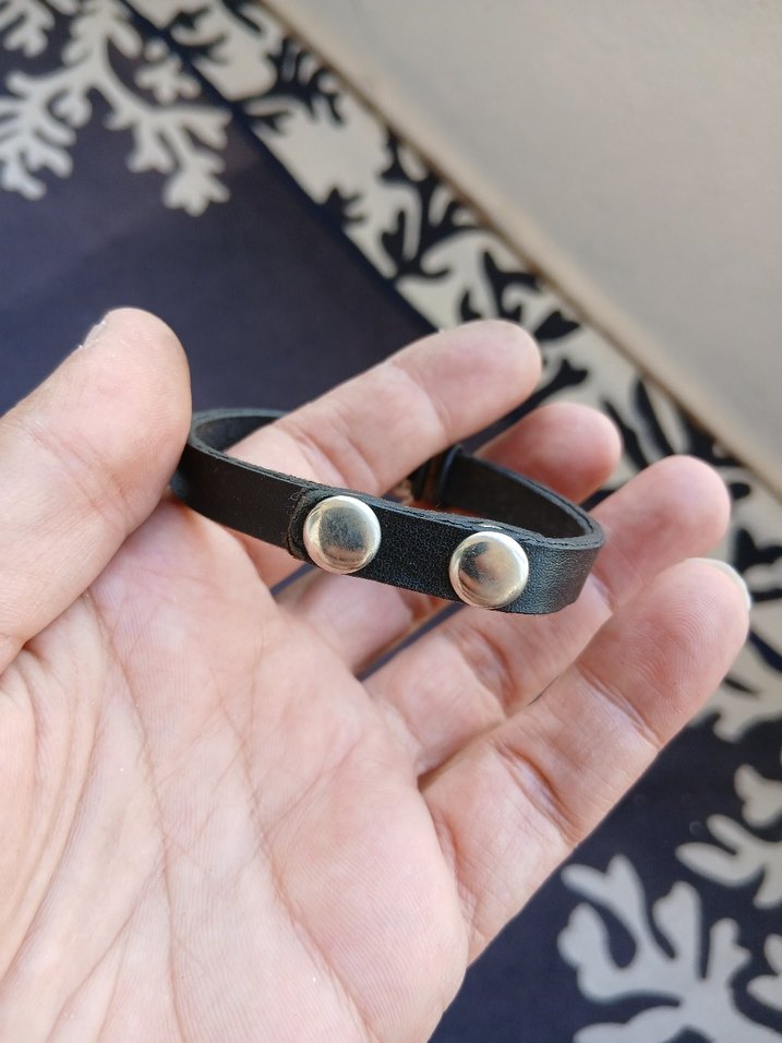 Gri Siyah Erkek Bileklik Grunge Punk - Görsel 3