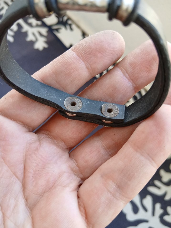 Gri Siyah Erkek Bileklik Grunge Punk - Görsel 4