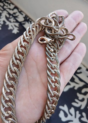 Altın Renkli Zincir Detaylı Kadın El Zinciri - Görsel 2