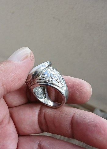 Beyaz Taşlı Erkek Yüzük - Görsel 8