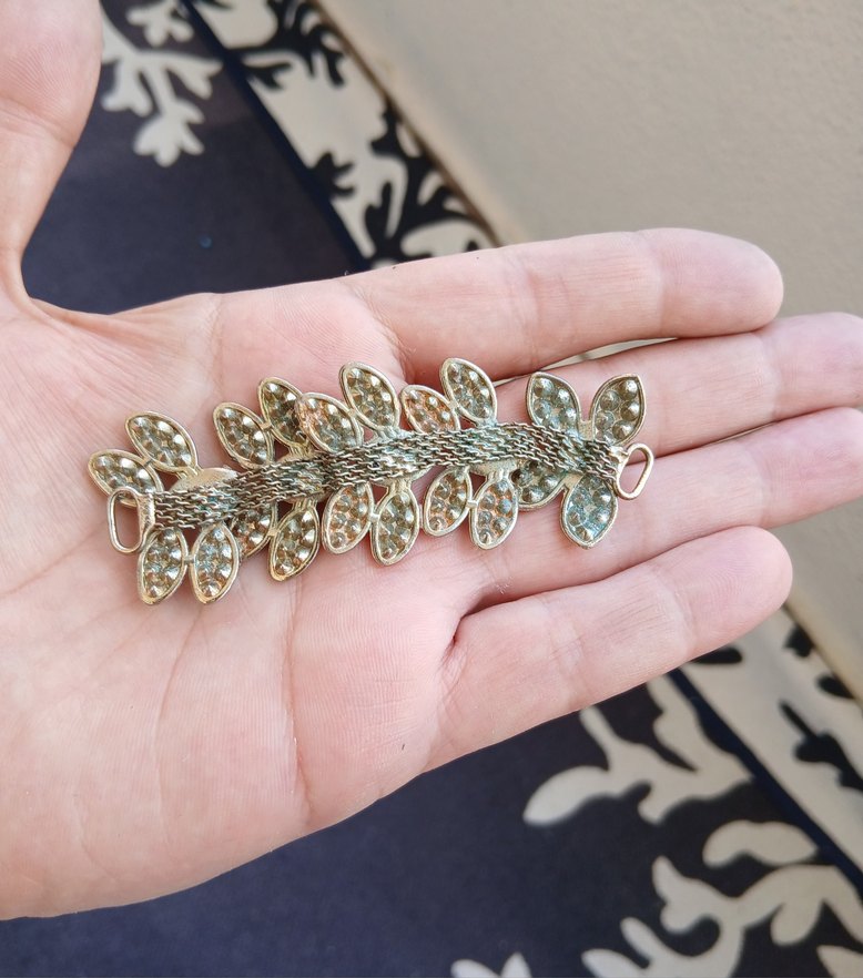 Altın Renkli Yapraklı Saç Aksesuarı - Görsel 2