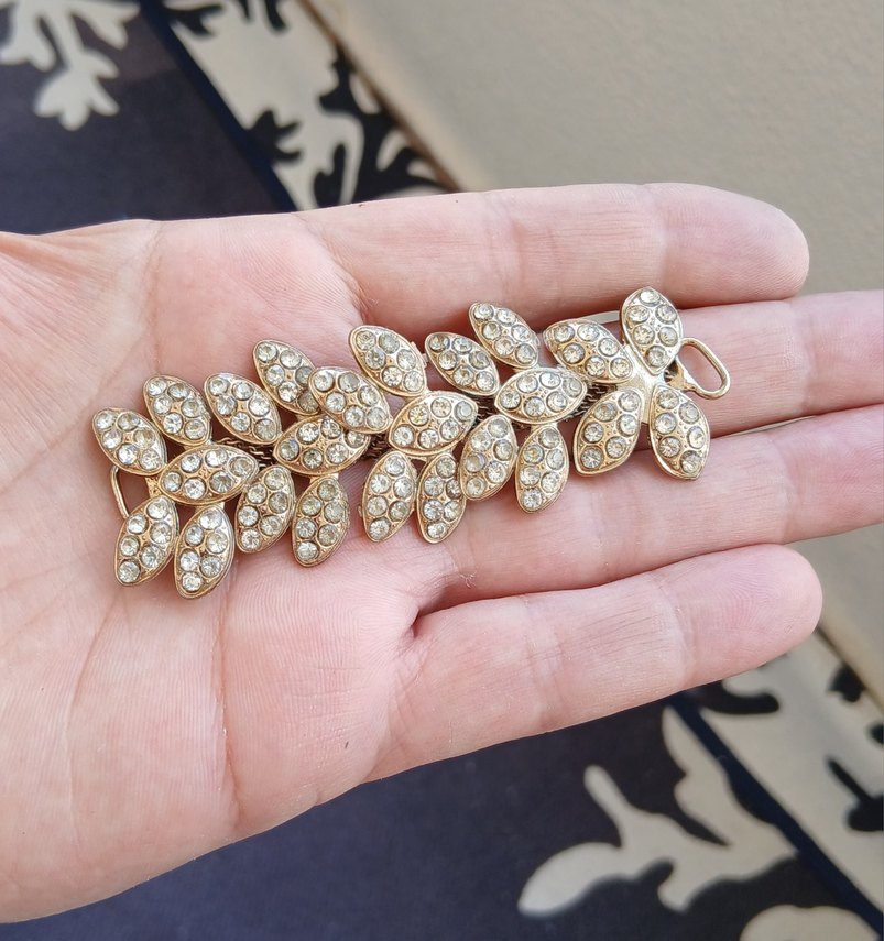 Altın Renkli Yapraklı Saç Aksesuarı - Görsel 3