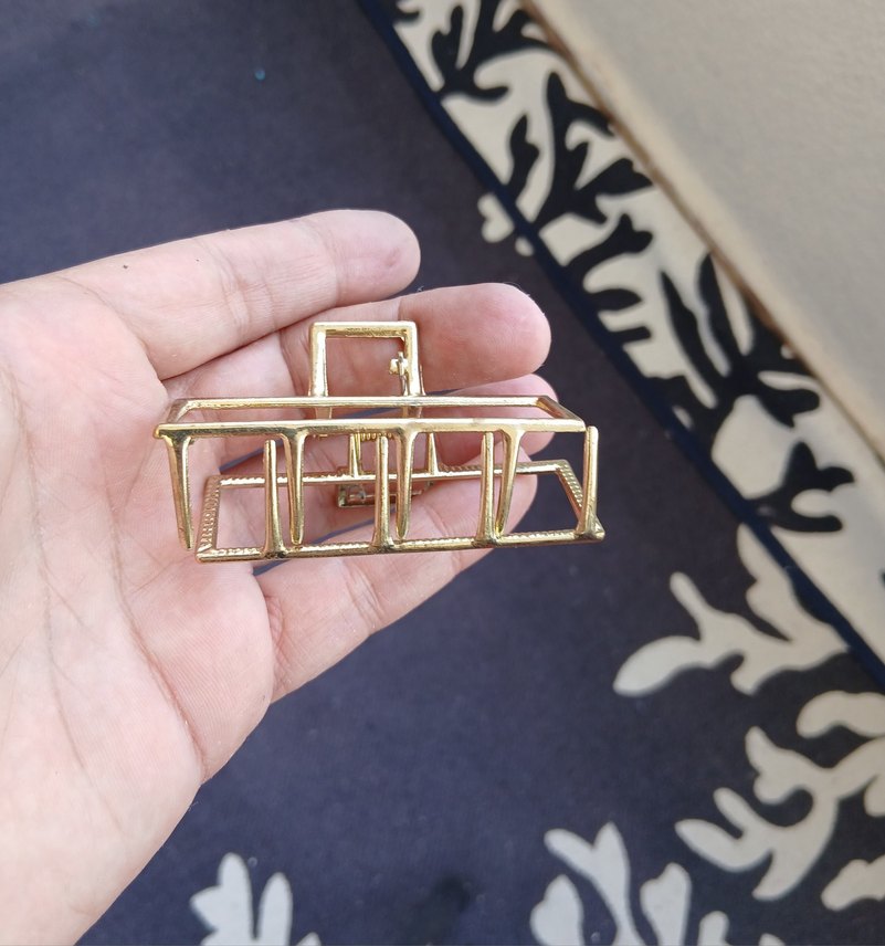 Parlak Altın Metal Bohem Tokası - Görsel 3