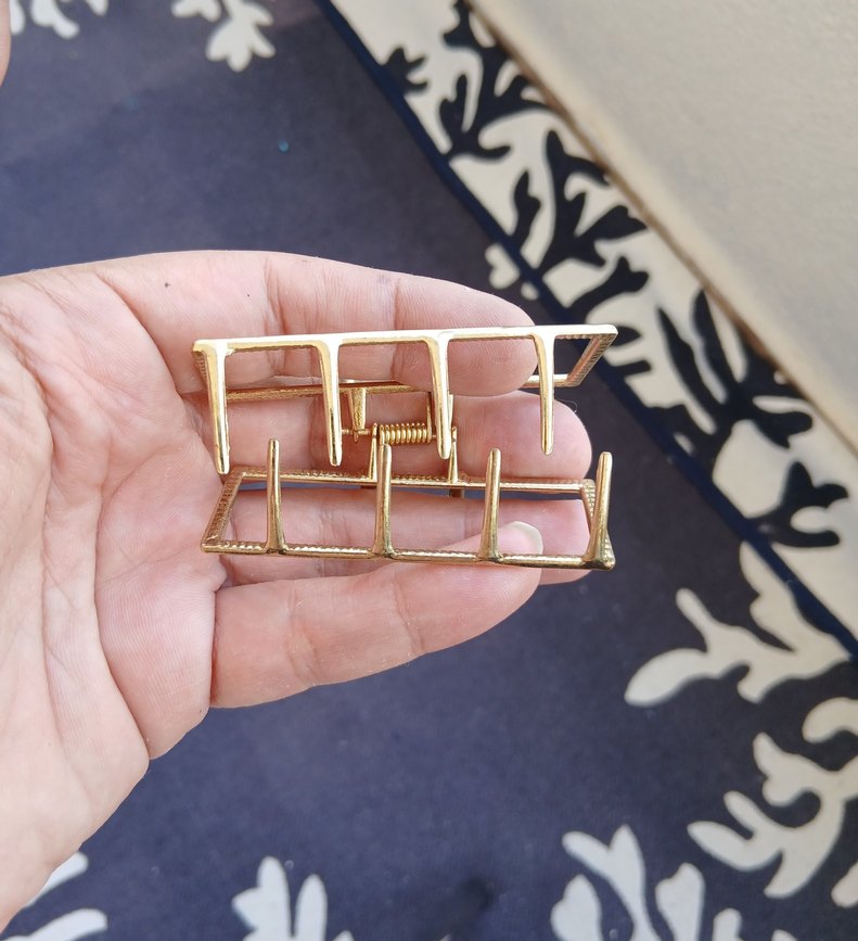 Parlak Altın Metal Bohem Tokası - Görsel 4