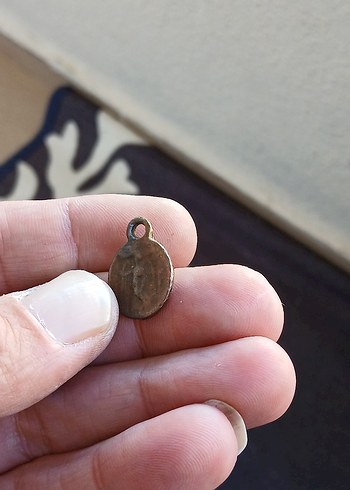 Antika bronz kolye ucu - Görsel 2