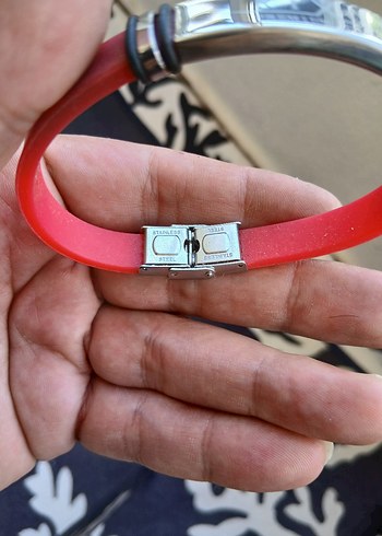 Kırmızı Rock Punk Erkek Bileklik - Görsel 4