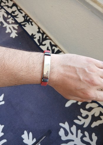 Kırmızı Rock Punk Erkek Bileklik - Görsel 6