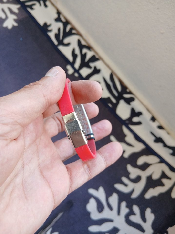 Kırmızı Rock Punk Erkek Bileklik - Görsel 5