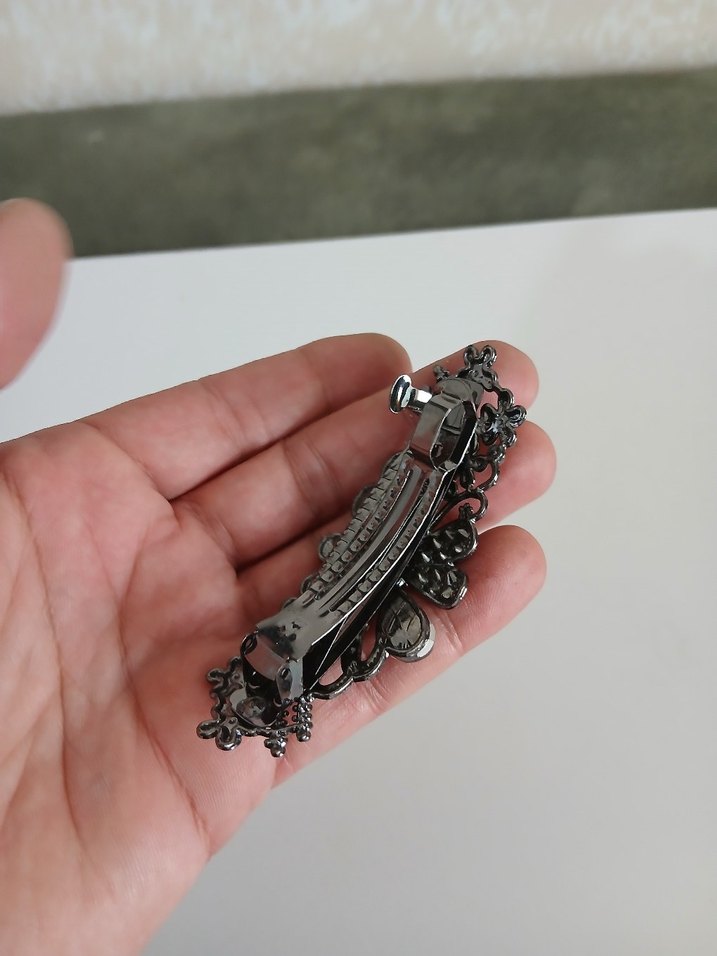 Renkli Boncuklu Metal Kelebek Saç Tokası - Görsel 4