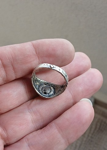 Gri Vintage Gotik Erkek Yüzük - Görsel 2