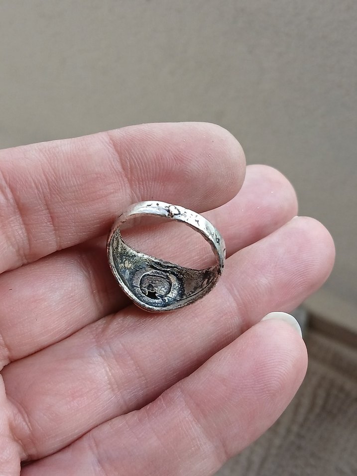 Gri Vintage Gotik Erkek Yüzük - Görsel 2