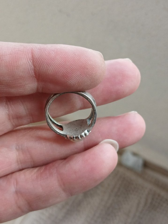 Gri Vintage Gotik Erkek Yüzük - Görsel 4