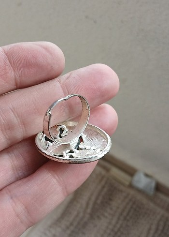 Siyah Boncuklu Yılan Desenli Gotik Yüzük - Görsel 3