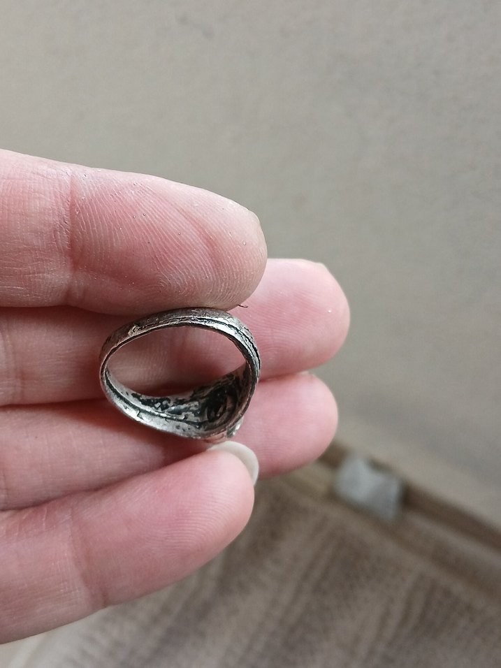 Bohem Vintage Erkek Yüzük Kahverengi Taşlı - Görsel 2