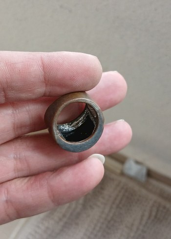 Parlak Siyah Gotik Kadın Yüzük - Görsel 4