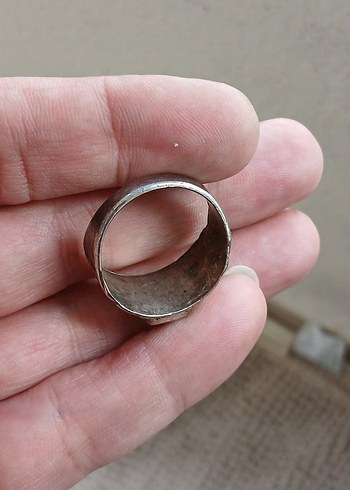 Erkek Vintage Mavi Taşlı Yüzük - Görsel 3