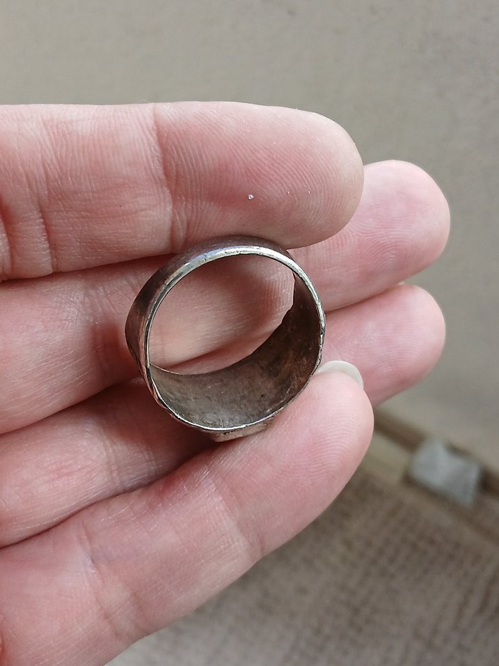 Erkek Vintage Mavi Taşlı Yüzük - Görsel 3