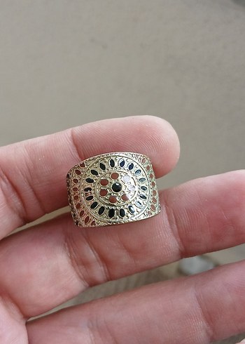 Renkli Bohem Vintage Erkek Yüzük - Görsel 5