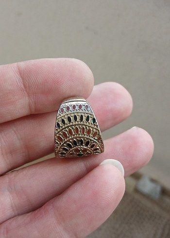 Renkli Bohem Vintage Erkek Yüzük - Görsel 2