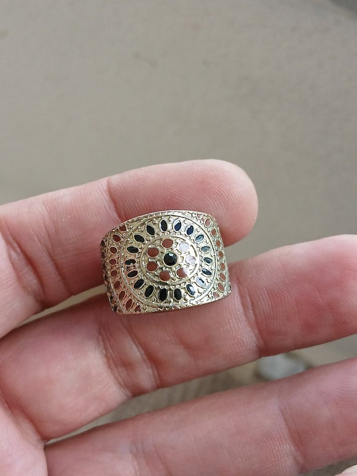 Renkli Bohem Vintage Erkek Yüzük - Görsel 5