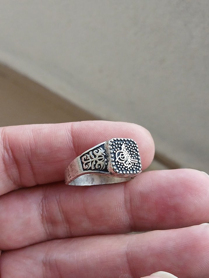 Gri Vintage Erkek Yüzük - Görsel 3