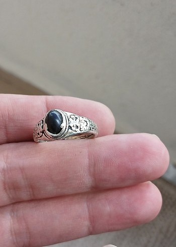 Erkek Gotik Siyah Taşlı Yüzük - Görsel 3