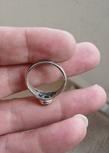 Erkek Gotik Siyah Taşlı Yüzük - Görsel 2