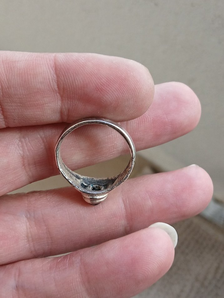 Erkek Gotik Siyah Taşlı Yüzük - Görsel 2