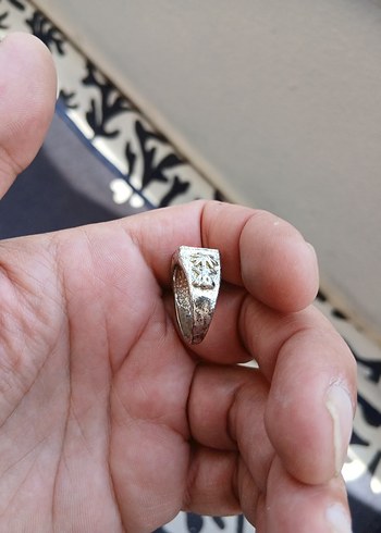 Kırmızı Taşlı Vintage Erkek Yüzük - Görsel 3