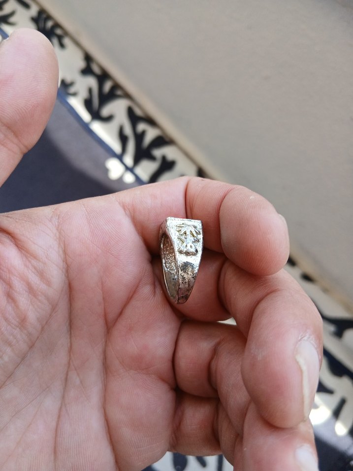 Kırmızı Taşlı Vintage Erkek Yüzük - Görsel 3