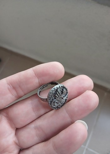 Vintage Gri Erkek Yüzük Modest Stil - Görsel 5