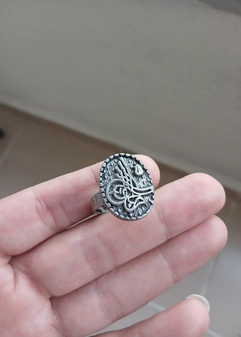 Vintage Gri Erkek Yüzük Modest Stil - Görsel 6