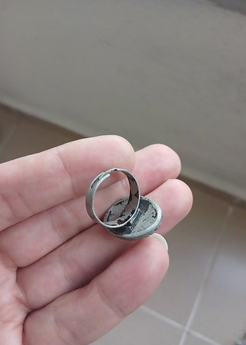 Vintage Gri Erkek Yüzük Modest Stil - Görsel 4