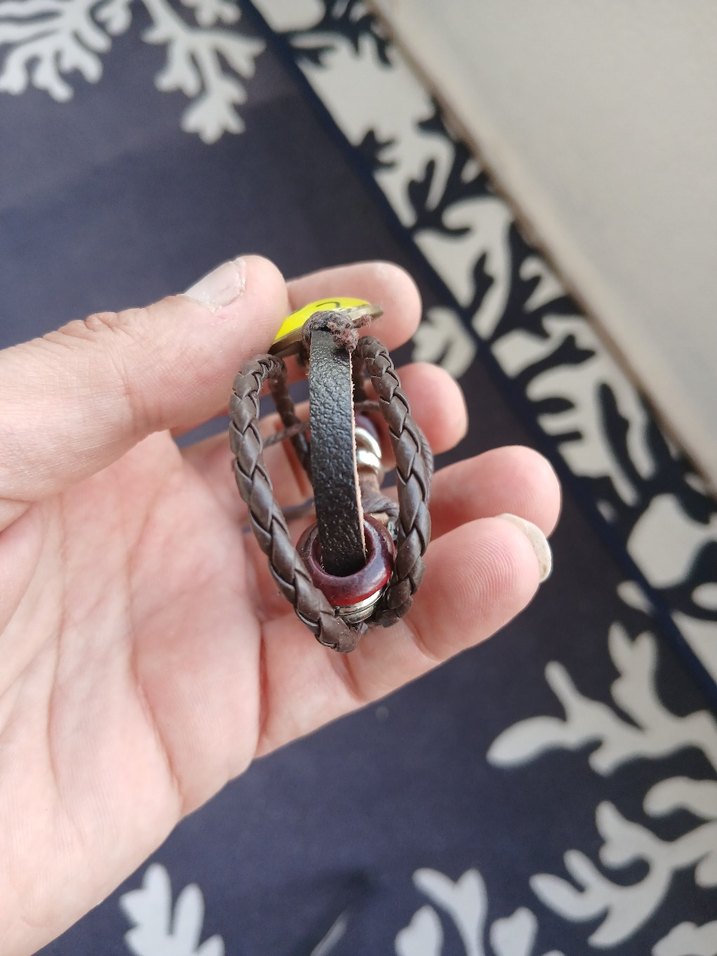 Sarı Gülümseyen Yüz Erkek Bileklik - Görsel 5