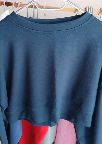 Mavi Kadın Sweatshirt, Bisiklet Yaka, Rahat Kesim