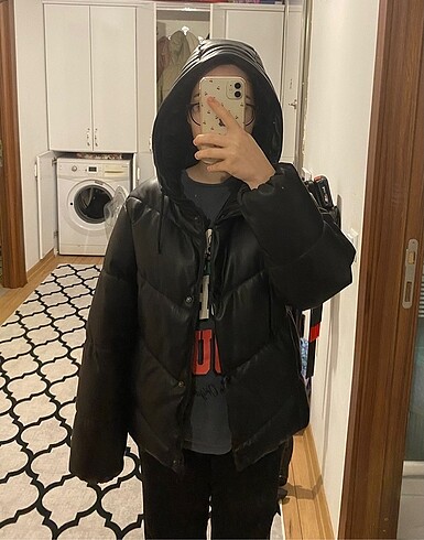 Pull and Bear deri şişme mont
