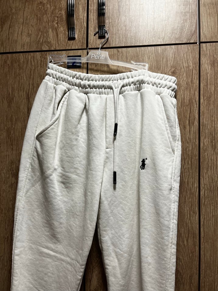 Beyaz Rahat Kesim Kadın Eşofman Altı - Görsel 2