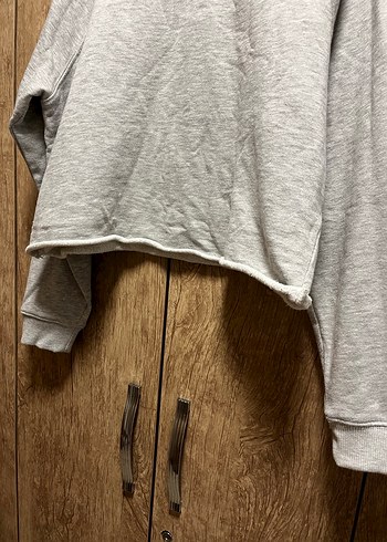 Gri Uzun Kollu Basic Sweatshirt - Görsel 2