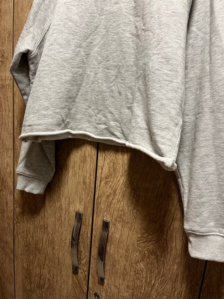 Gri Uzun Kollu Basic Sweatshirt - Görsel 2