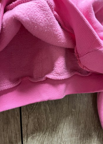 Pembe Kapüşonlu Kadın Sweatshirt - Görsel 3