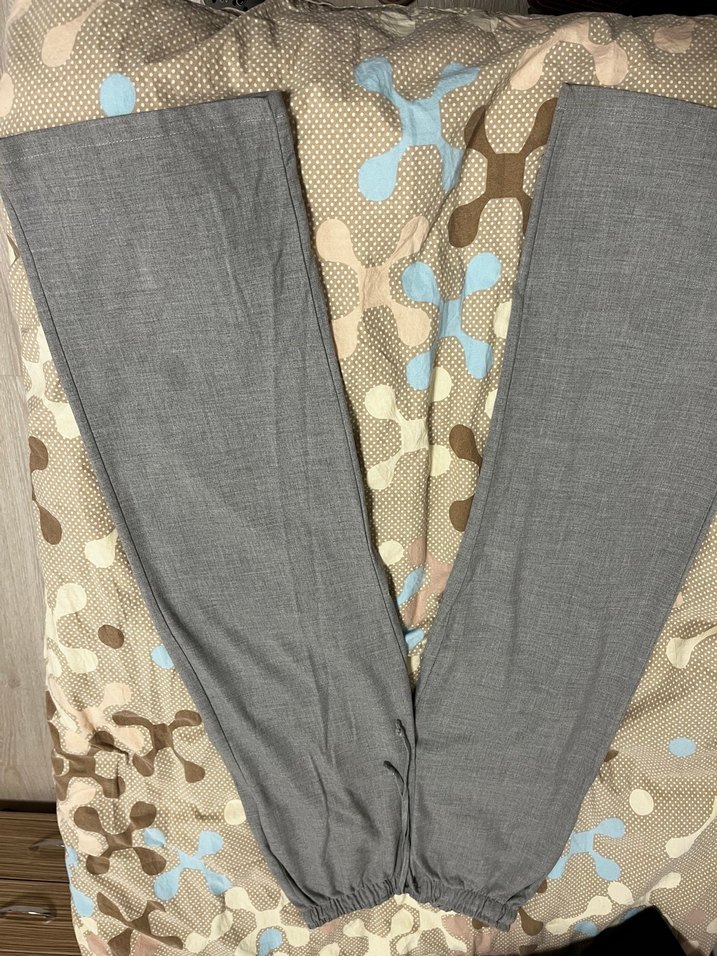 Gri Keten Kadın Kumaş Pantolon - Görsel 2