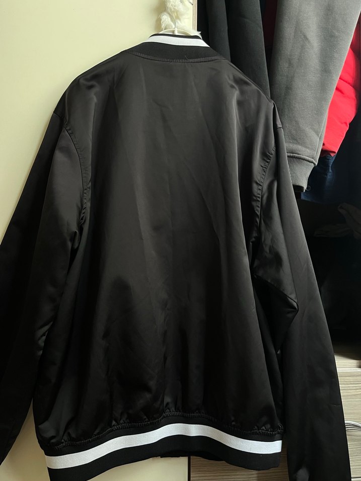 Siyah Brooklyn Baskılı Düğmeli Ceket unisex - Görsel 4