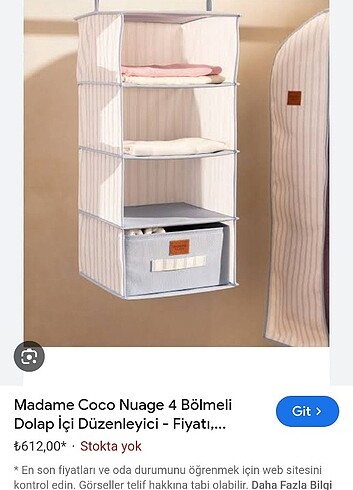 Madame coco dolap içi düzenleyici 