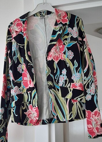 s Beden Desenli blazer ceket
