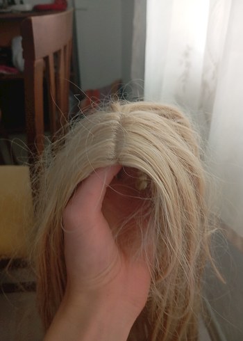 Eski Uzun Sarı Kadın Peruk - Görsel 3