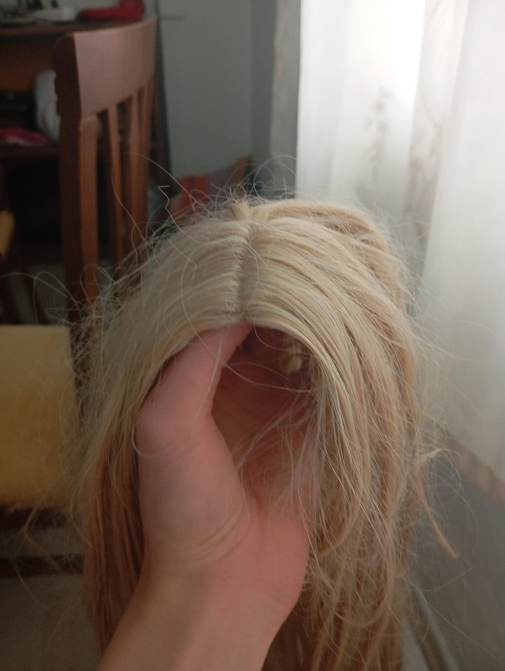 Eski Uzun Sarı Kadın Peruk - Görsel 3