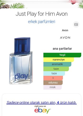 Avon Just Play EDT Erkek Parfümü 50 ML - Görsel 2