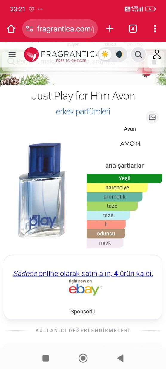 Avon Just Play EDT Erkek Parfümü 50 ML - Görsel 2