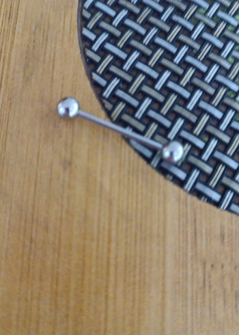 Gri Boncuklu Punk Tarzı Kadın Piercing - Görsel 2