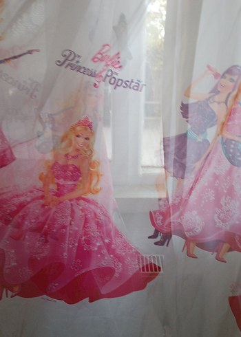 Pembe Baskılı Pastel Perde - Görsel 4